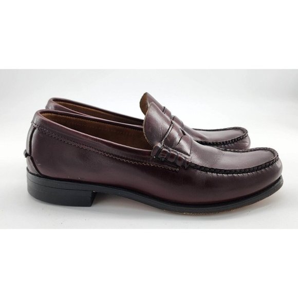 Hanover Handsewn Men's Cordovan Slip On Penny Loafers Made in USA Size 8.5D - Picture 6 of 11